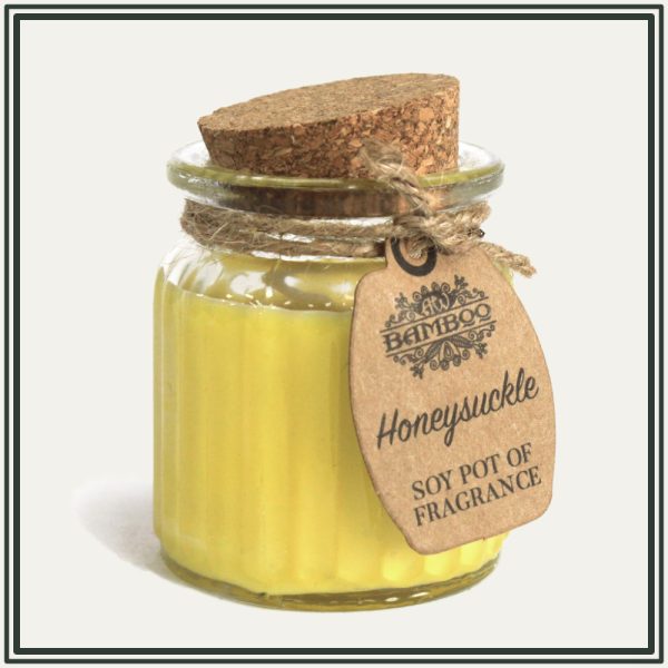 Honeysuckle soy candle glass jar (x2)